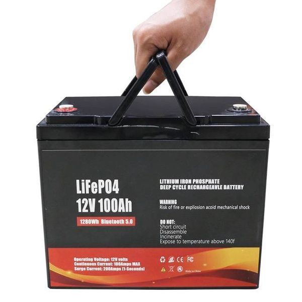 Аккумулятор LiFePO4 12V 100 Ah / 1280 Wh с BMS и управлением по Bluetooth 1236859654 фото